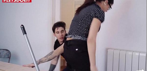  LETSDOEIT - Horny Stud Almost Gets Caught Fucked The Maid